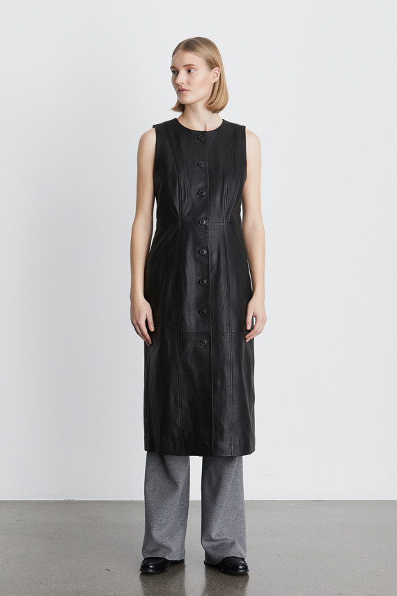 Heartmade Vista laederkjole, Sort